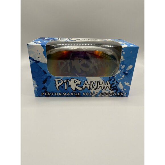 Piranha Performance Snow Goggles Anti-Fog Dual Lens Vented Frame Adjustable Stra - Picture 5 of 7